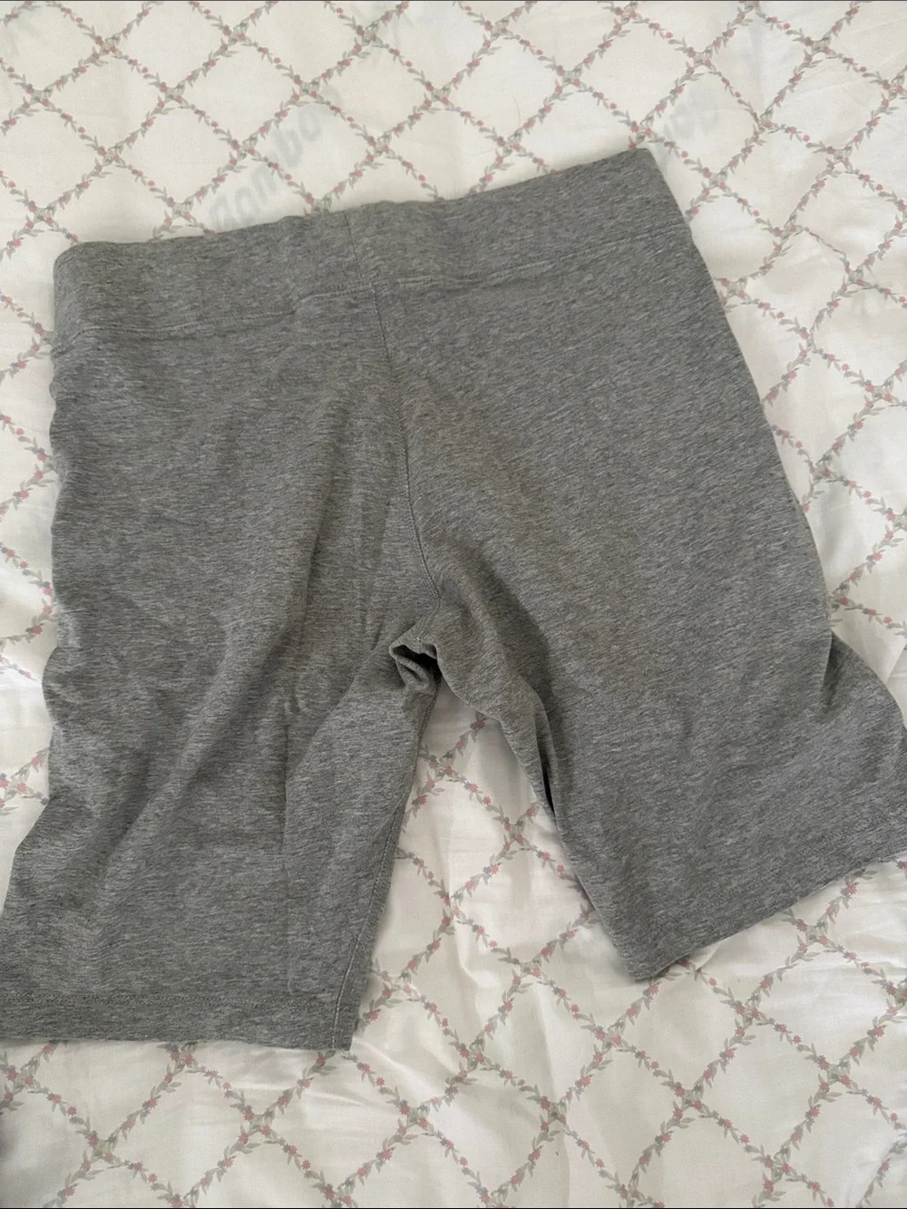 Nike Heather Gray Athletic Biker Shorts with Swoosh